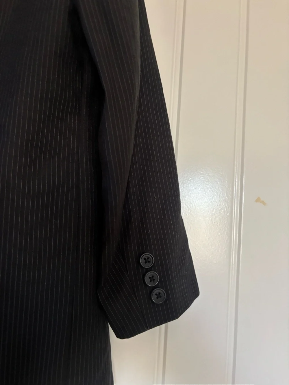 Van Heusen Black Pinstripe Blazer Liner with Label